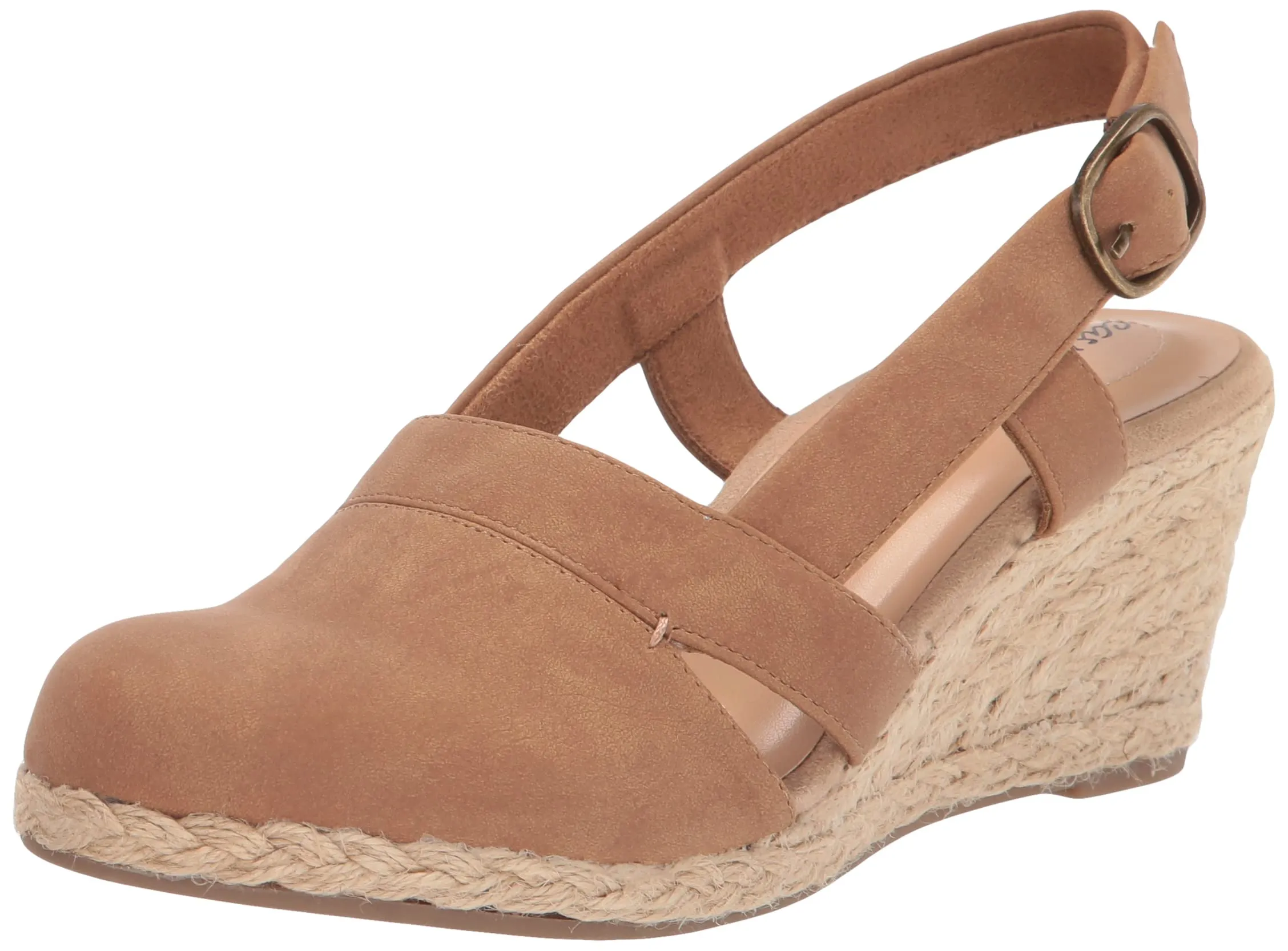 Easy Street Women's Stargaze Wedge Sandal, Tan, 10