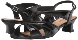 Easy Street Women's Tristen Heeled Sandal, Black, 8.5 Wide