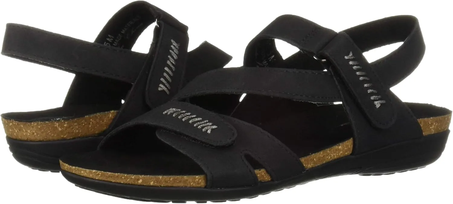 Easy Street Women's Winnie Casual Sandal with Hook and Loop Closures