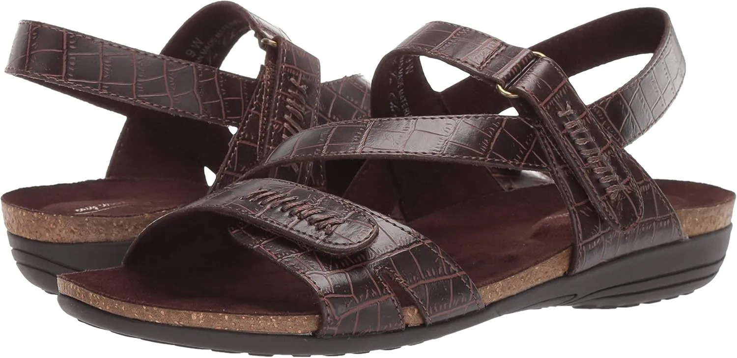 Easy Street Women's Winnie Casual Sandal with Hook and Loop Closures