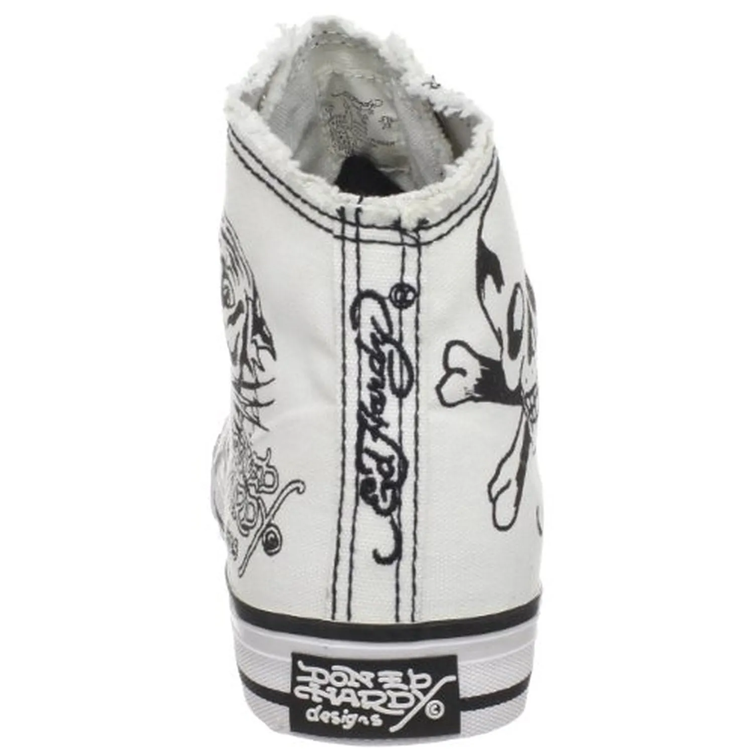 Ed Hardy Women's High Rise Sneaker,White-11SHR102W,7 M US