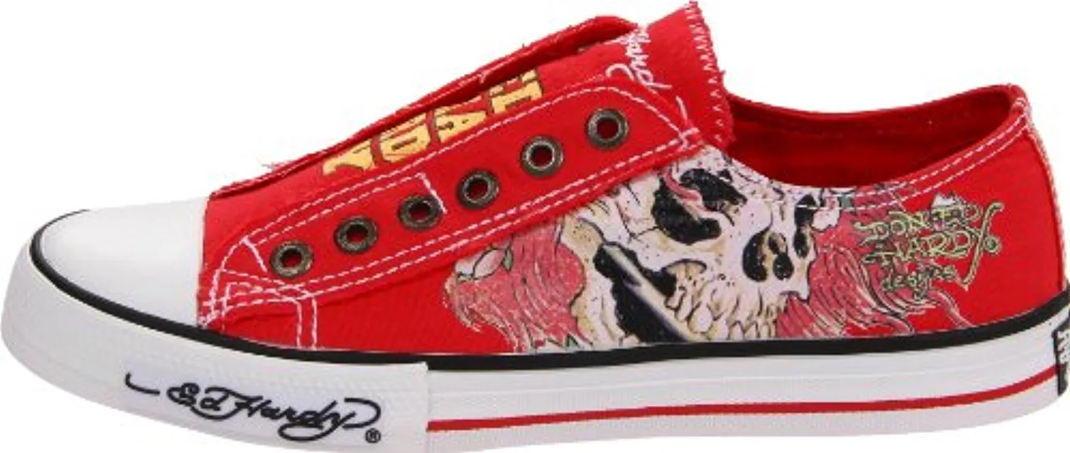 Ed Hardy Women's Low Rise Fashion Sneaker,Red-11SLR102W,5 M US