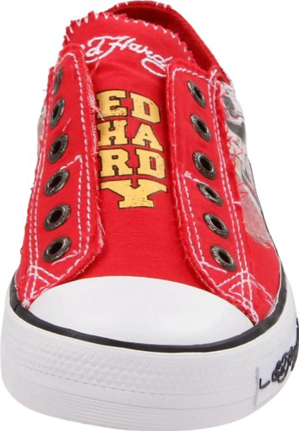 Ed Hardy Women's Low Rise Fashion Sneaker,Red-11SLR102W,5 M US