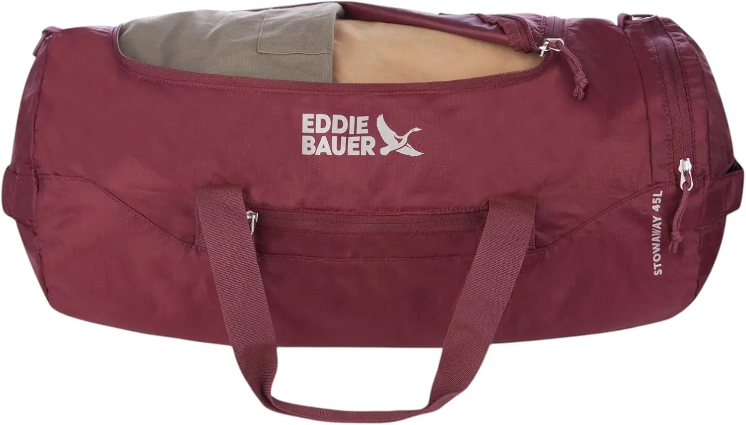 Eddie Bauer Stowaway Packable Duffel Bag | Travel | Foldable | Lightweight | Durable | Ripstop Polyester | 23" Length | 45L Capacity