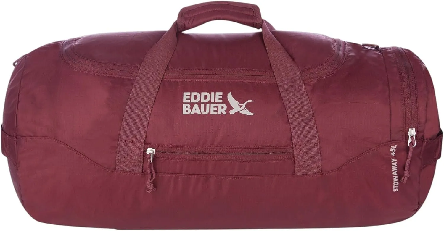 Eddie Bauer Stowaway Packable Duffel Bag | Travel | Foldable | Lightweight | Durable | Ripstop Polyester | 23" Length | 45L Capacity