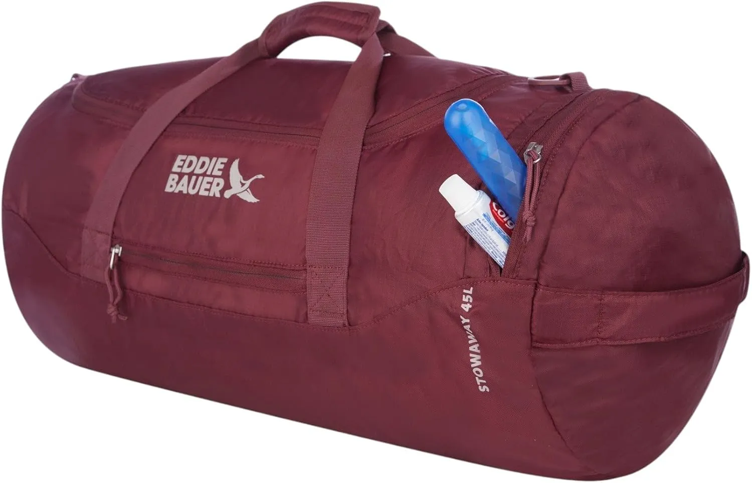 Eddie Bauer Stowaway Packable Duffel Bag | Travel | Foldable | Lightweight | Durable | Ripstop Polyester | 23" Length | 45L Capacity