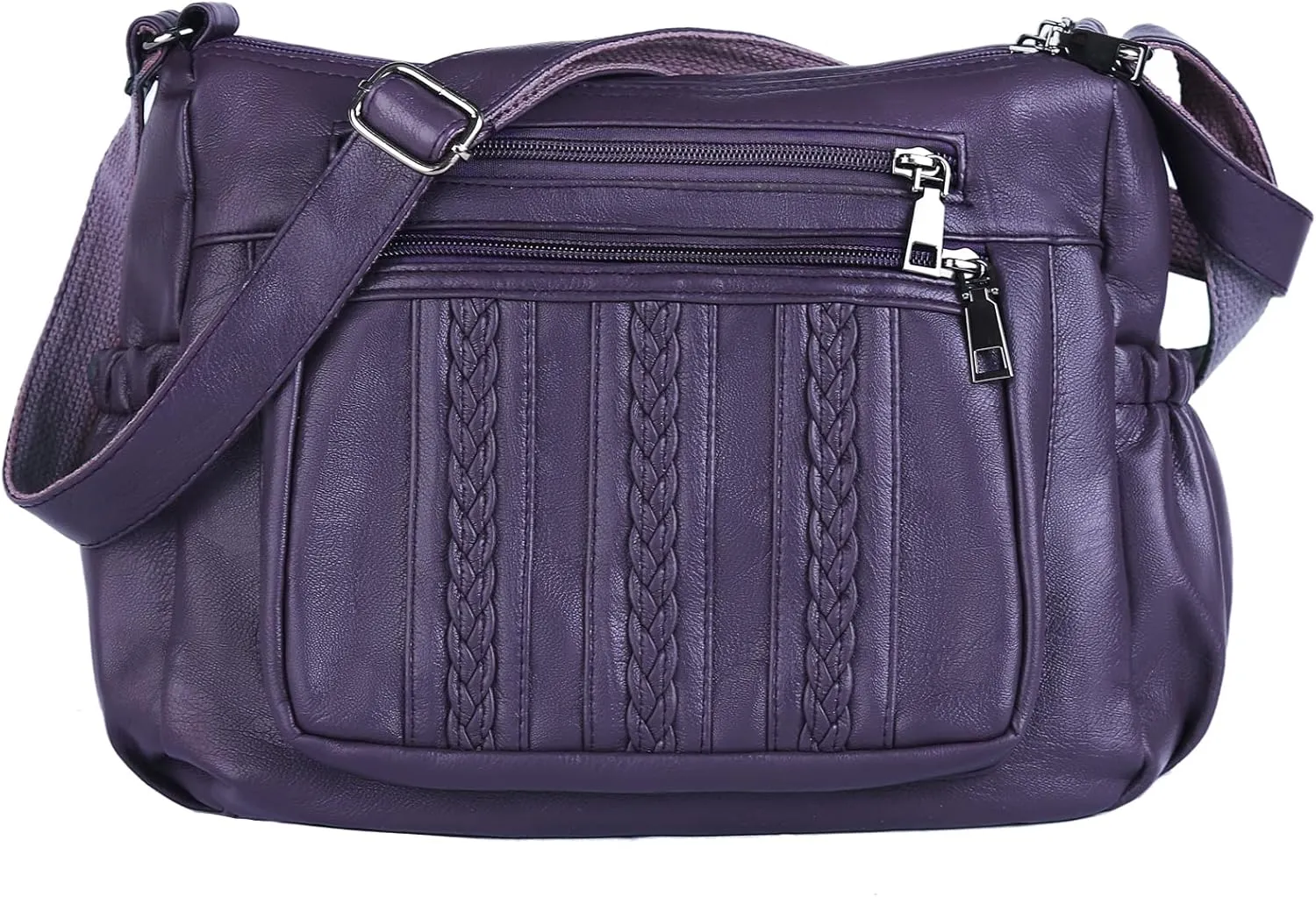 ELDA Purses for Women Pocketbooks Soft PU Leather Ladies Crossbody Purse Multi Pocket Shoulder Bag