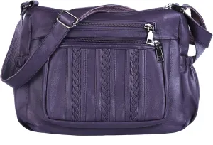 ELDA Purses for Women Pocketbooks Soft PU Leather Ladies Crossbody Purse Multi Pocket Shoulder Bag