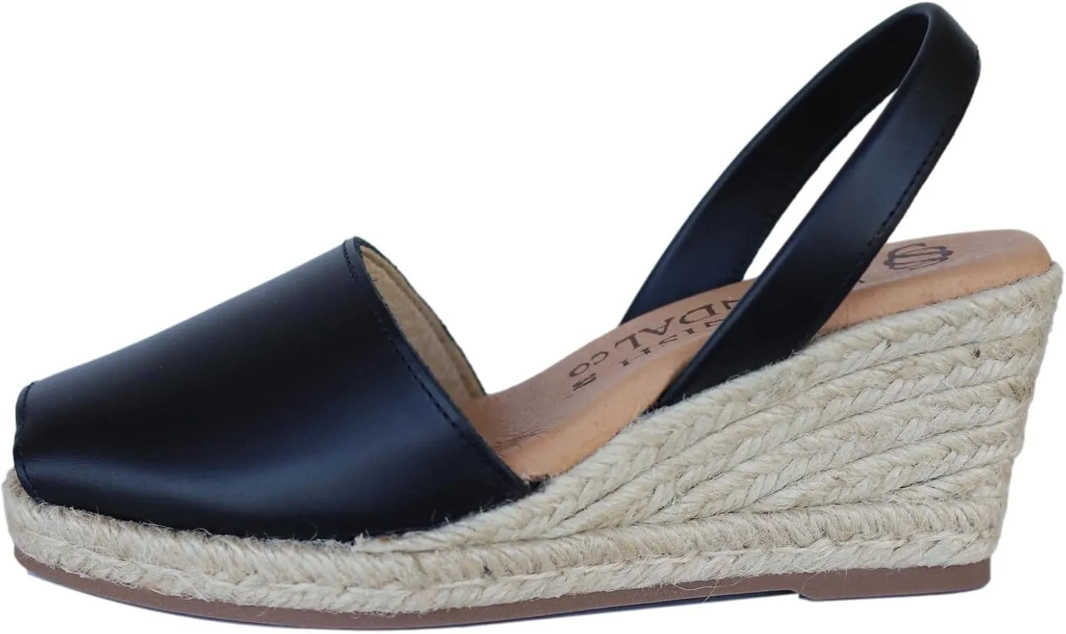 Espadrille Wedges for Women – Dressy Soft Leather Peep Toe Women’s Wedge Sandals, Casual Summer Slip on Espadrilles