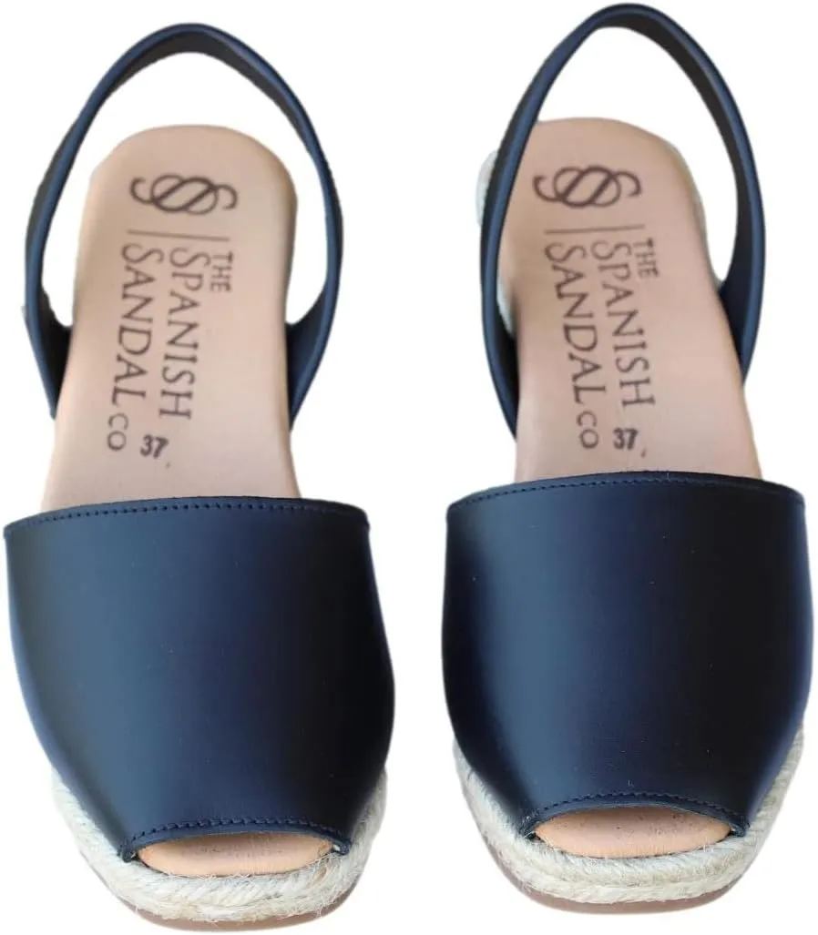 Espadrille Wedges for Women – Dressy Soft Leather Peep Toe Women’s Wedge Sandals, Casual Summer Slip on Espadrilles