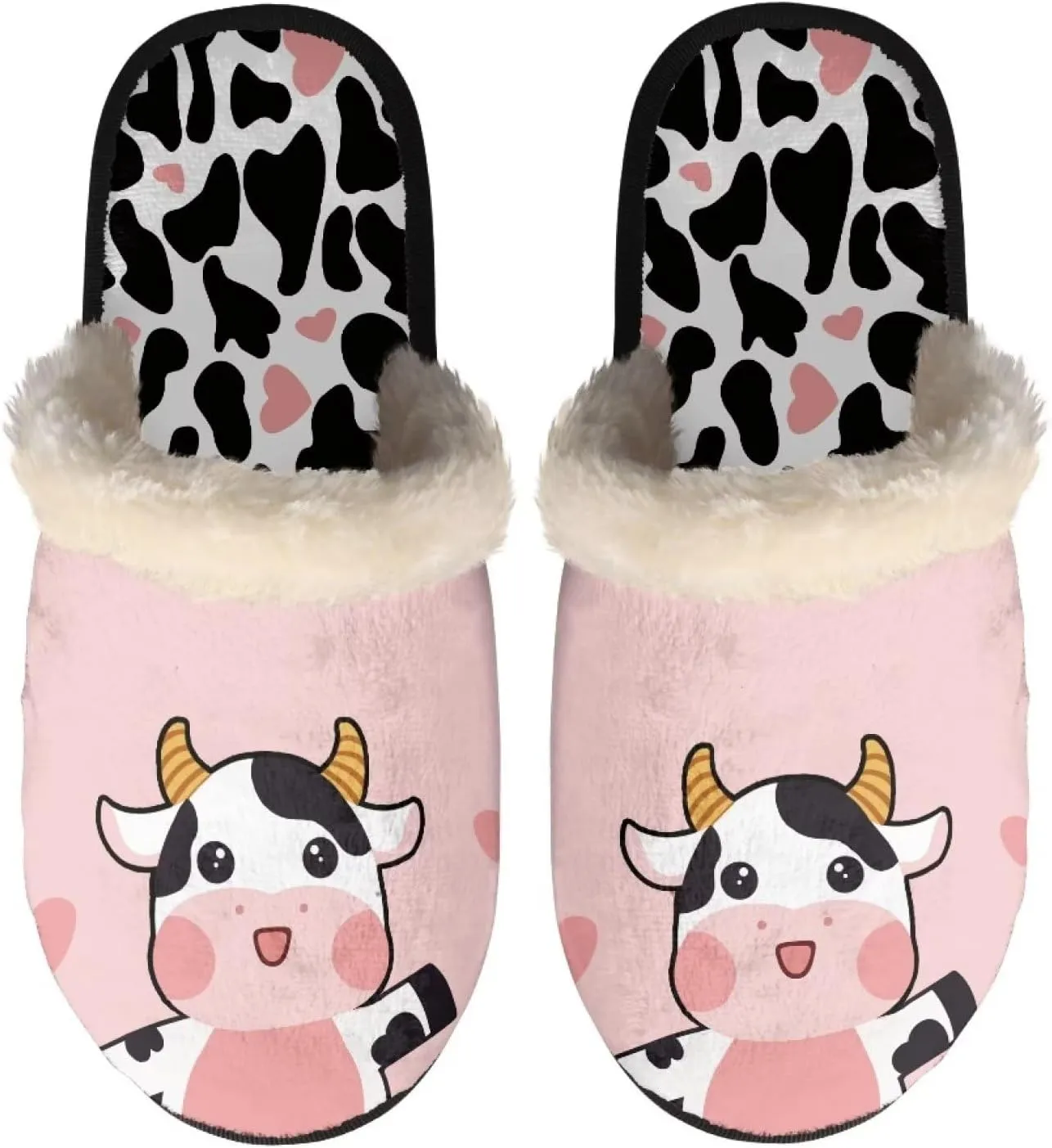Fall Fuzzy Slippers for Man Anti-Skid Slippers for Women Indoor Fluffy Ultra Soft House Slippers for Autumn Winter