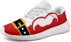 Festive Christmas Santa Sneakers for Men & Women Comfortable Shoes Red White Lightweight Breathable Walking Sneaker