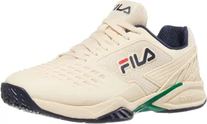 Fila Axilus 2 Energized Mens Tennis Shoe Ecru/Navy/Ultramarine Green (US Footwear Size System, Adult, Men, Numeric, Medium, 8)