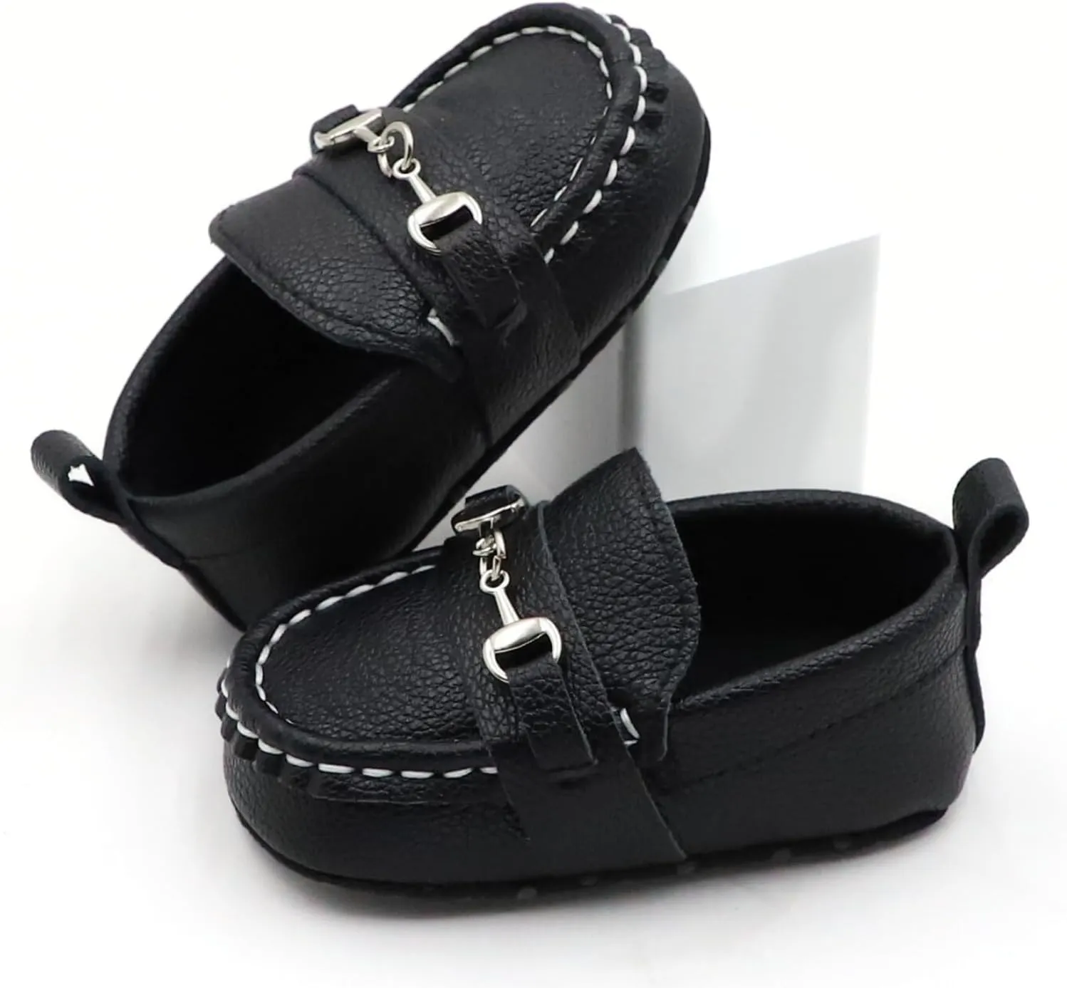 First Walking Shoes for Baby Boys Delightful Solid Color Slip-On Loafers, Lightweight, Non-Slip Flat