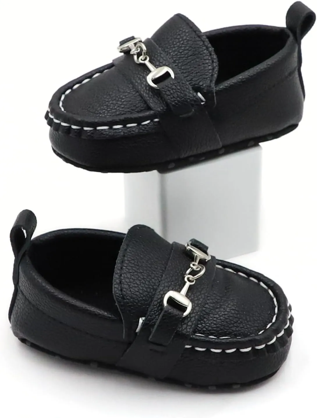 First Walking Shoes for Baby Boys Delightful Solid Color Slip-On Loafers, Lightweight, Non-Slip Flat