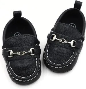 First Walking Shoes for Baby Boys Delightful Solid Color Slip-On Loafers, Lightweight, Non-Slip Flat