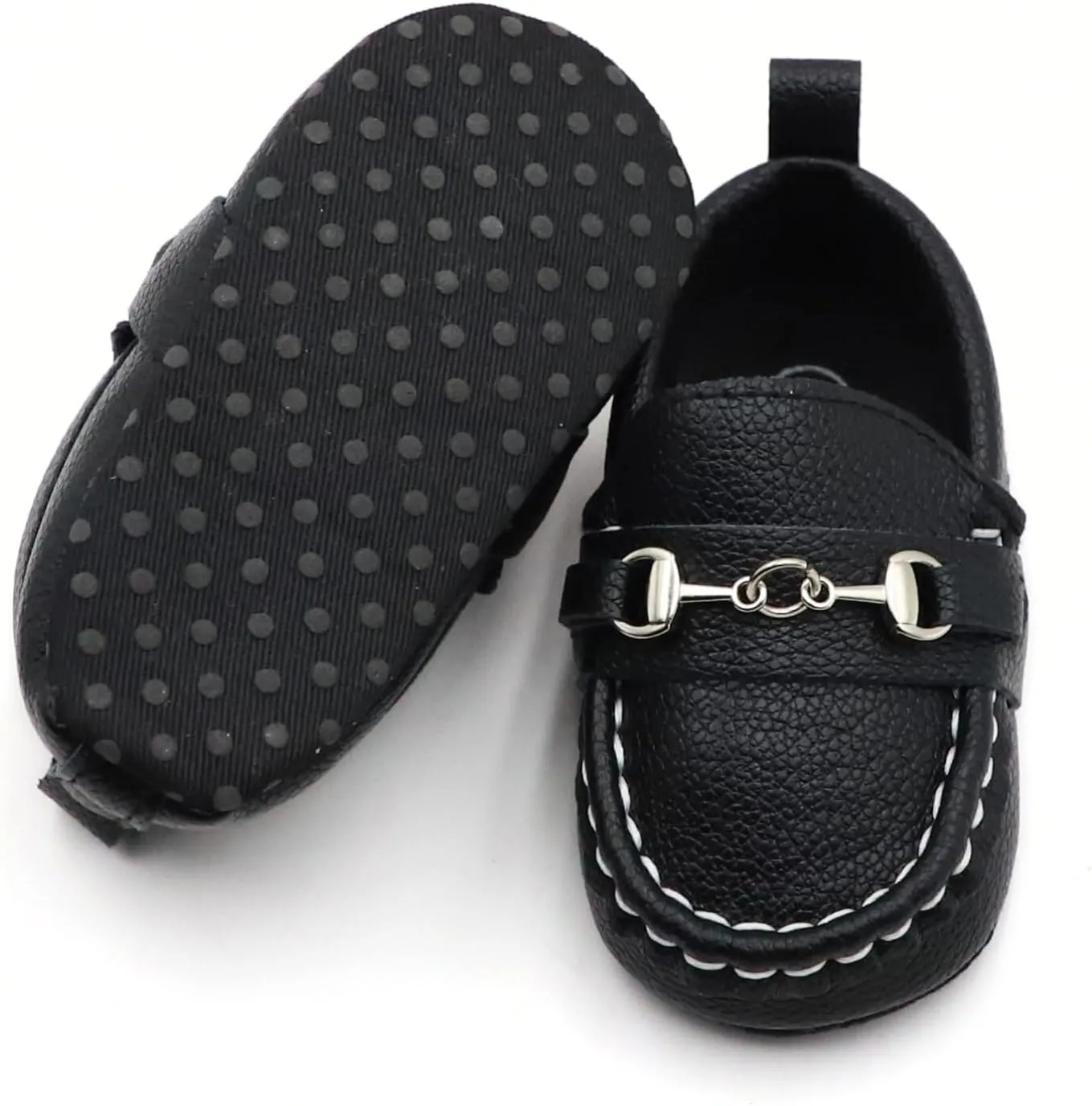 First Walking Shoes for Baby Boys Delightful Solid Color Slip-On Loafers, Lightweight, Non-Slip Flat