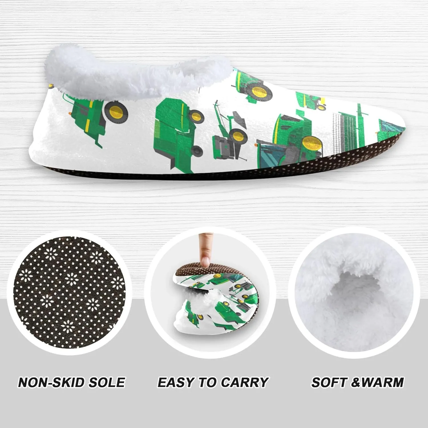 Fisyme Kids Slippers Boys Girls Warm Soft Indoor House Slipper Socks Home Shoes