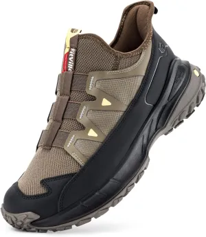 FitVille Men's Extra Wide Sneakers, Grey, Slip-On, Soft Comfortable, Arch Support, Wide Toe Box, Slip Resistant, Hiking, Walking, Running Shoes