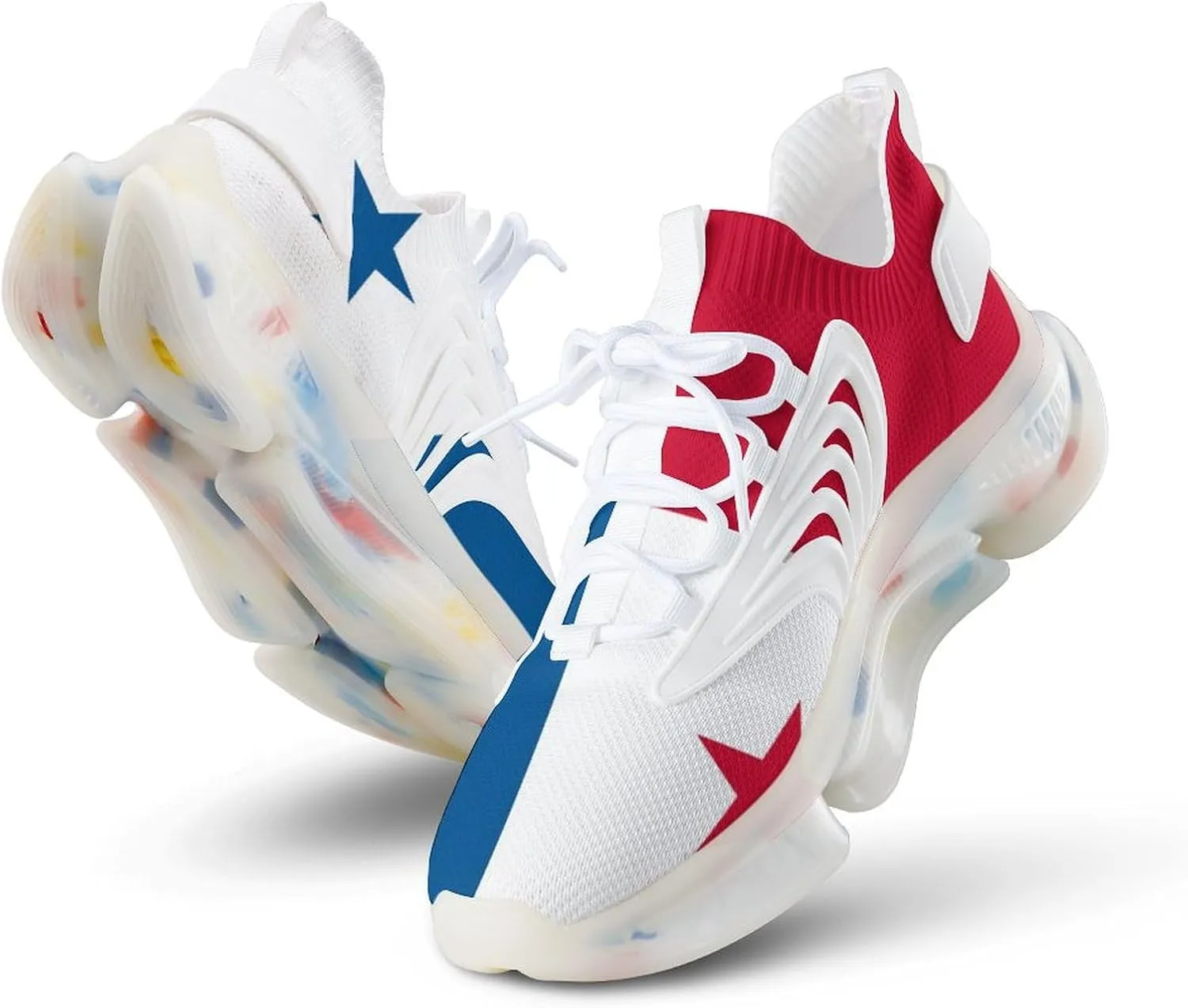 Flag of Panama Comfortable Running Shoes for Men Quick Dry Non-Slip Tennis Gym Sneakers