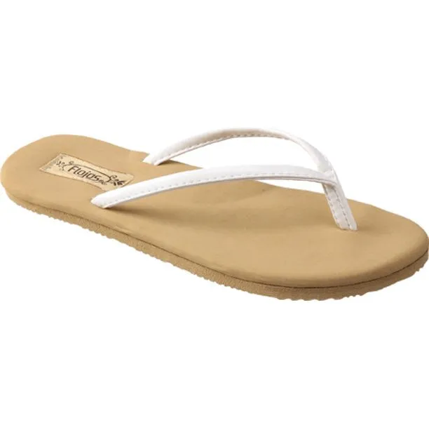 Flojos Flip Flat Sandals Thong Flops On Slide Slip White/Tan Fiesta New-year sale Fraud-proof