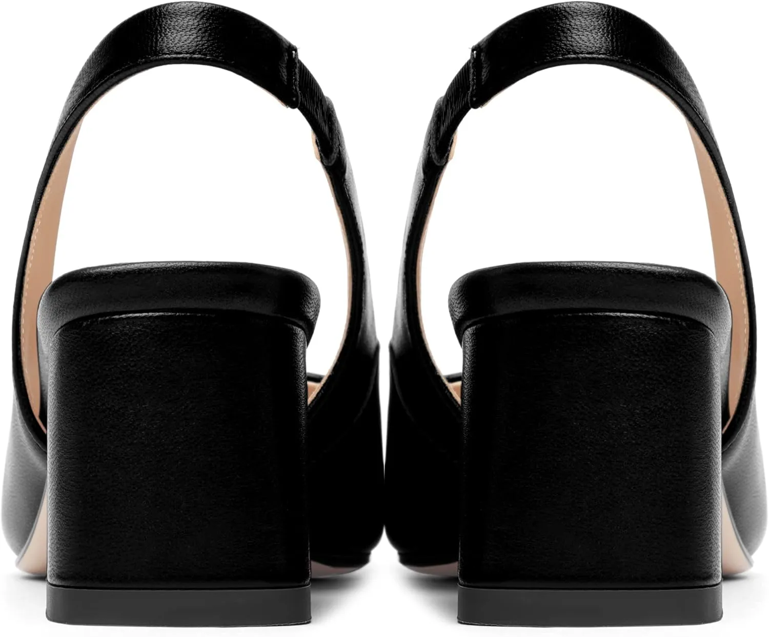 FOGEENA Womens Matte Square Toe Sexy Bridal Slip On Solid Chunky Leather Low Heel Pumps Shoes 2 Inch