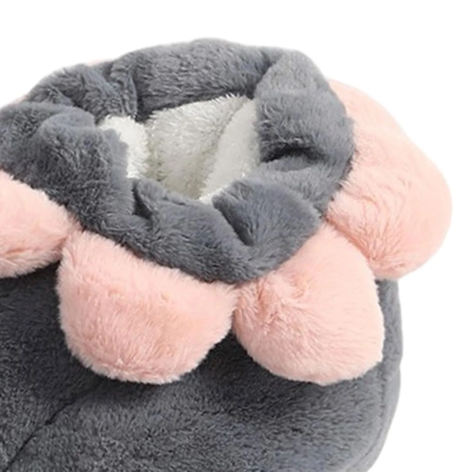 Foot Warmer Feet Warmer Shoe Soft Portable Feet Warmer Boot Winter Warm Shoe for Travel Apartment Dorm Bedroom, Gray, as described