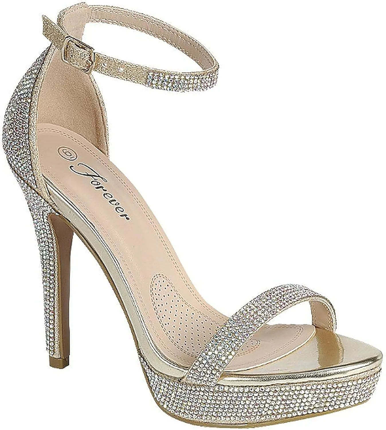 Forever Amber 03 Womens Open Toe Chunky Heel Sandals
