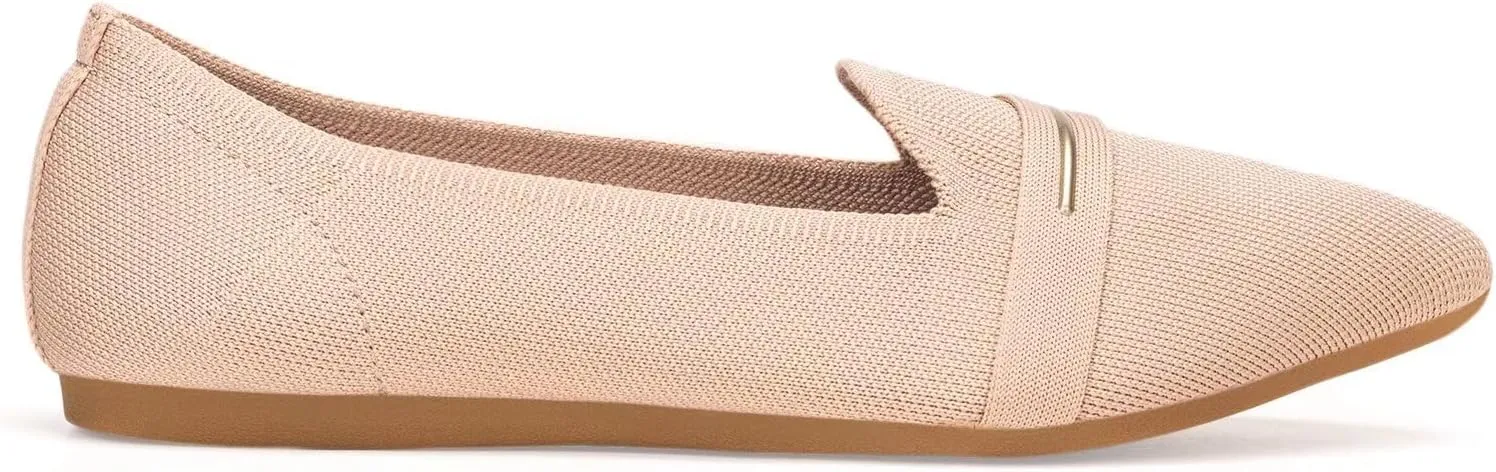 Frank Mully Women's Casual Loafer Flats Slip On Loafer Shoes Comfortable Knit Flat Shoes Classics Pointy Toe Loafer Flats,for Work,Travel