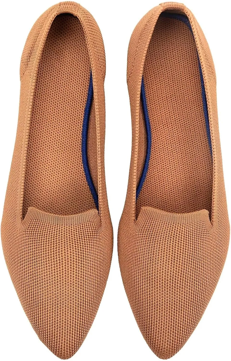 Frank Mully Women's Casual Loafer Flats Slip On Loafer Shoes Comfortable Knit Flat Shoes Classics Pointy Toe Loafer Flats,for Work,Travel
