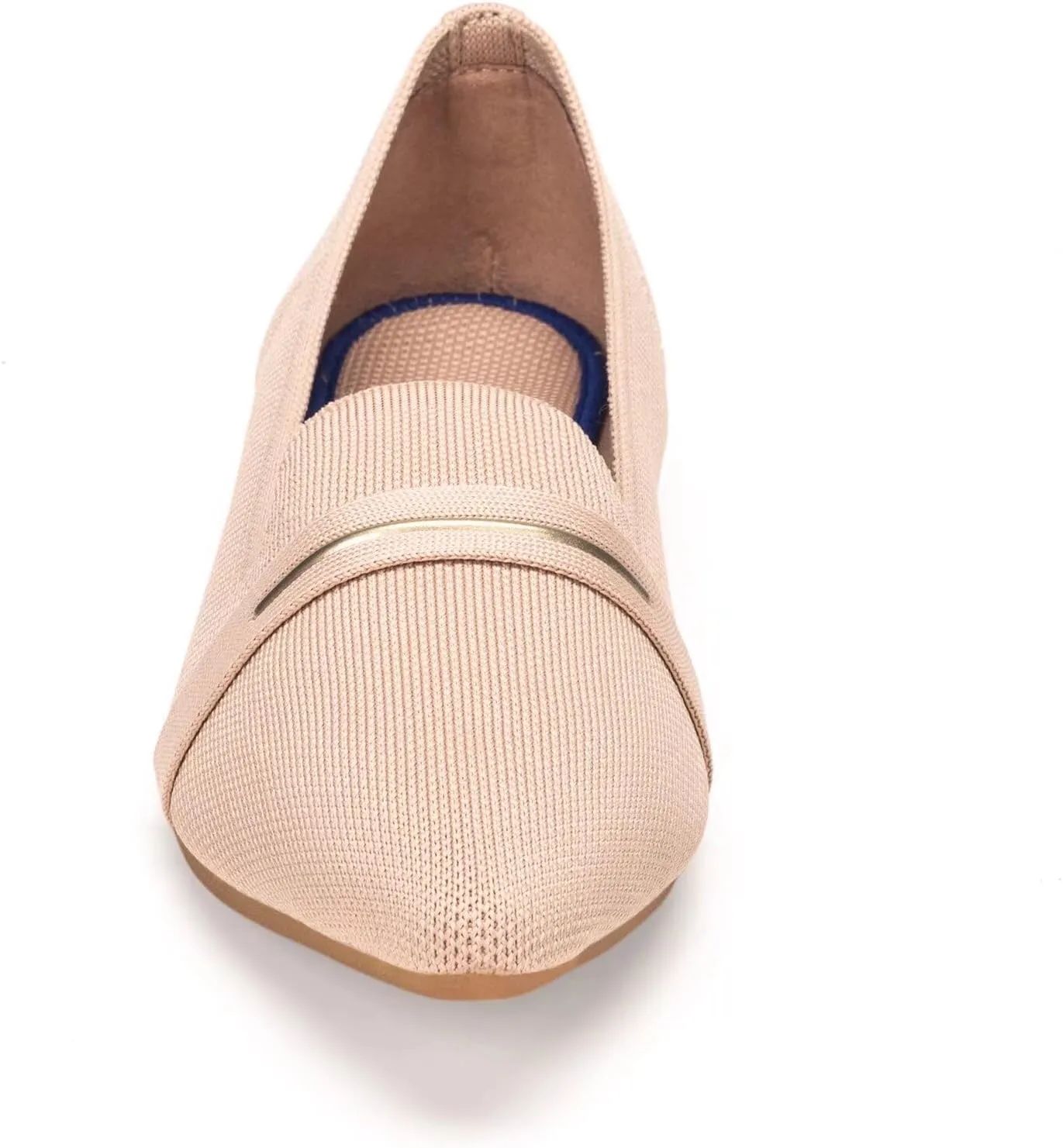 Frank Mully Women's Casual Loafer Flats Slip On Loafer Shoes Comfortable Knit Flat Shoes Classics Pointy Toe Loafer Flats,for Work,Travel