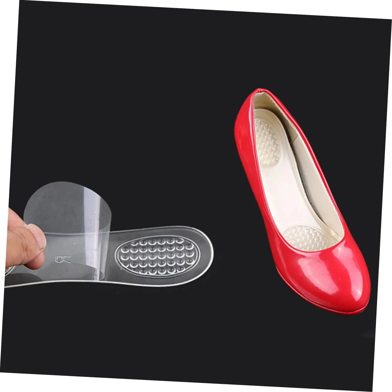 FRCOLOR Gel Insole for High Heels Heel Protector Anti-Slip Soft Padded Arch Support Women's Gel Shoe Pad