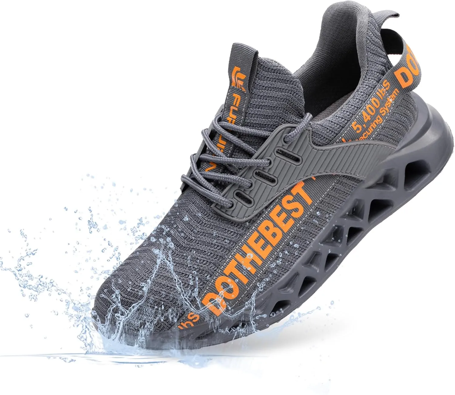 Furuian Steel Toe Sneakers for Men Women Lightweight Safety Shoes Comfortable Puncture Proof Slip On Indestructible Work Shoes