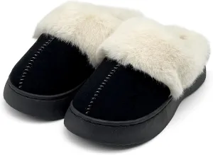 Fuzzy House Slippers for Kids Girls boys Soft Plush Platform House Shoes Memory Foam Warmth Slip-on Slippers Indoor Outdoor Big Kid