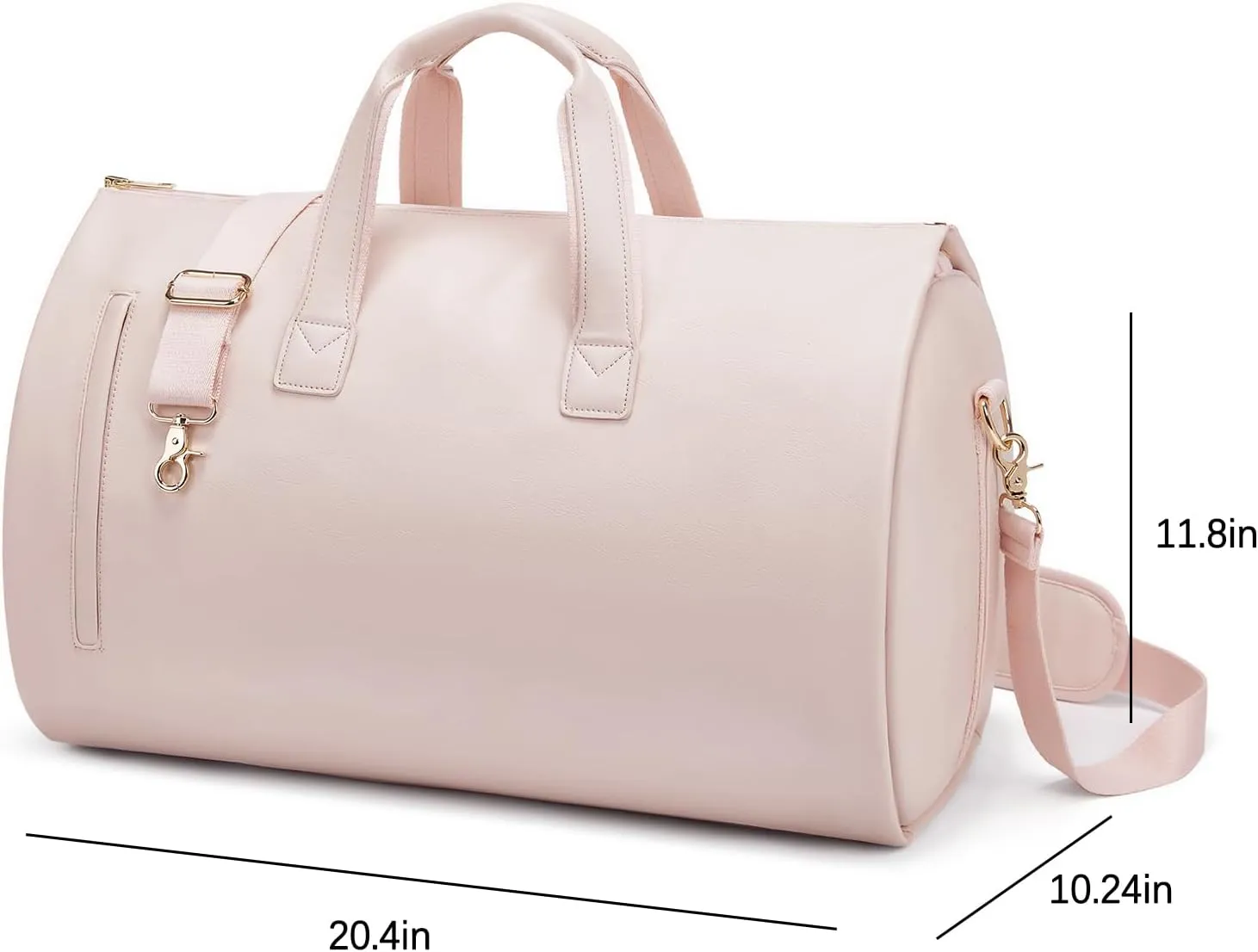 Garment Duffle Bags for Travel,Convertible Carry on Garment Bag with Shoe Compartment,2 in 1 Faux Leather Waterproof Travel Suit Bag with Shoulder Strap for Men Women