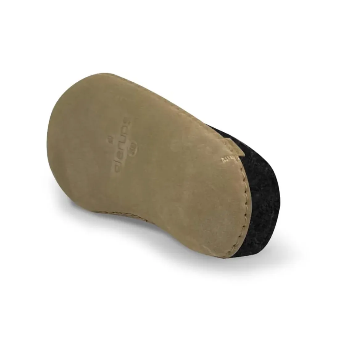 Glerups The Slip On Charcoal - Leather Sole
