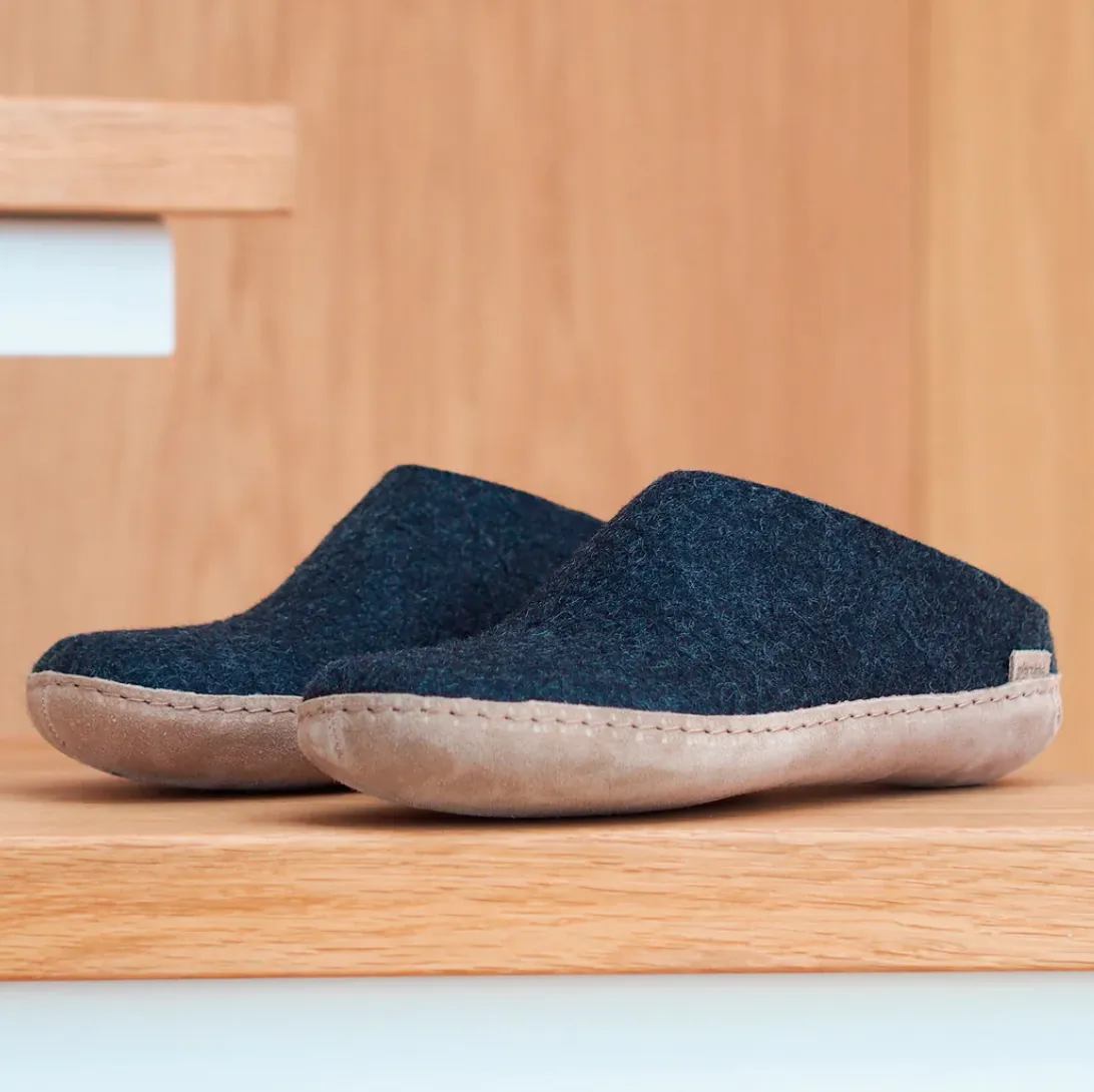 Glerups The Slip On Charcoal - Leather Sole
