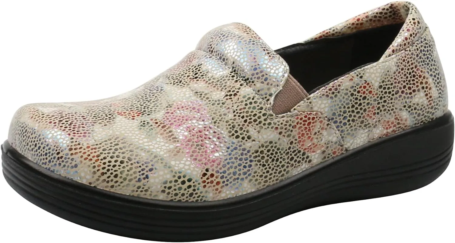Glolily Kate Women's Slip-On Shoe - Professional Lightweight Extra Cushion, Slip-Resistant Work Shoe with Removeable Supportive Orthothic Arch Support Footbed