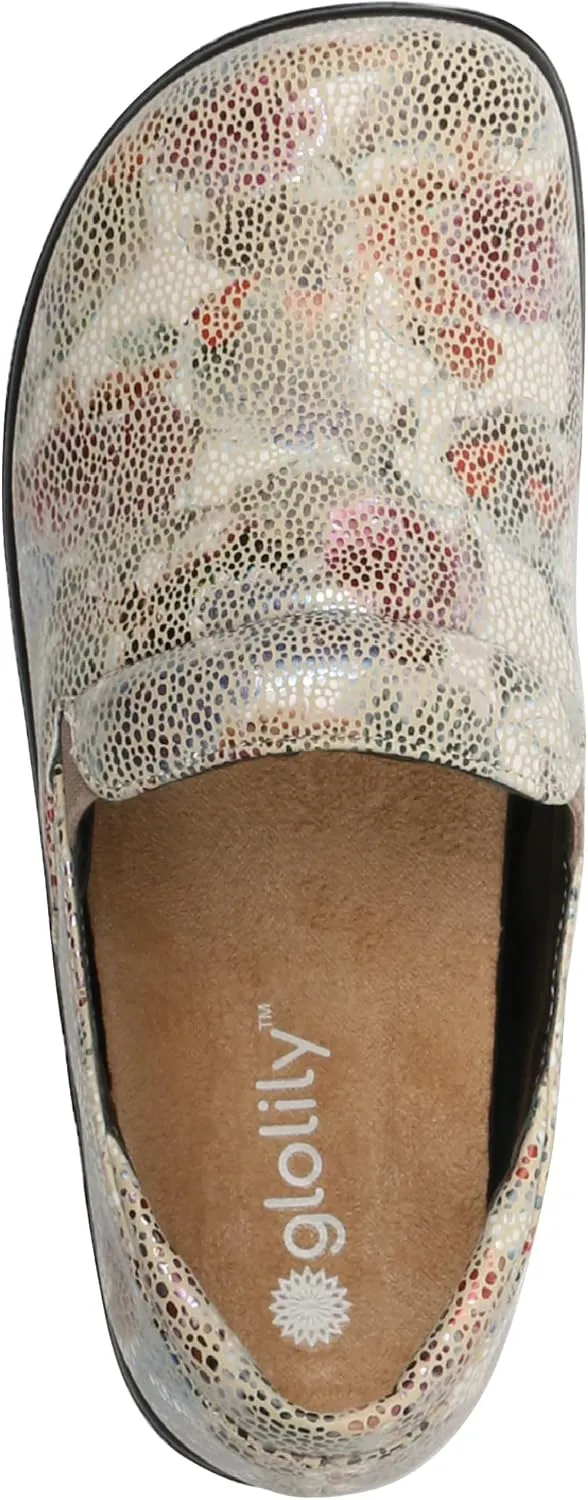 Glolily Kate Women's Slip-On Shoe - Professional Lightweight Extra Cushion, Slip-Resistant Work Shoe with Removeable Supportive Orthothic Arch Support Footbed