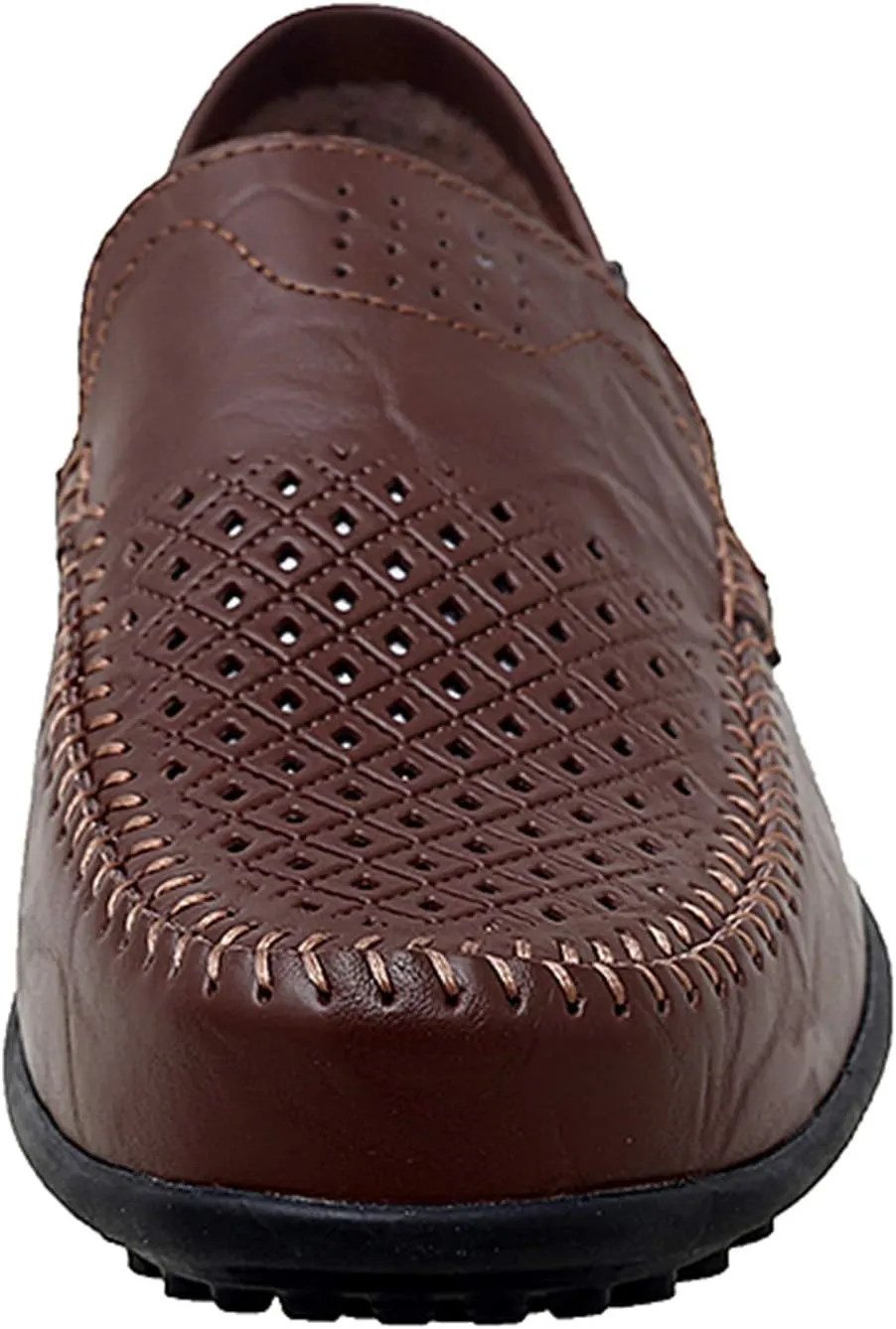Go Tour Men's Premium Genuine Leather Casual Slip on Loafers Breathable Driving Shoes Fashion Slipper