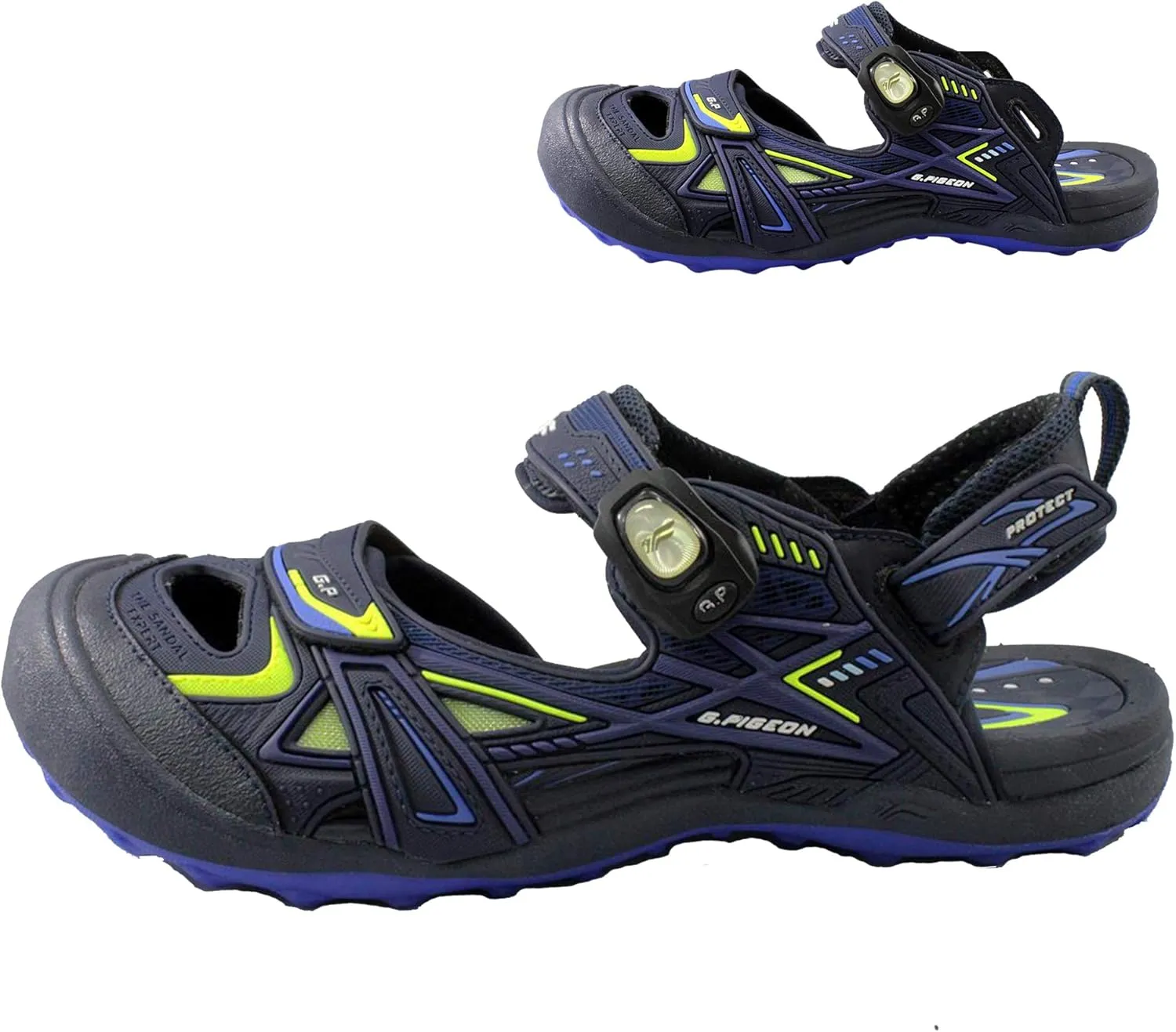 Gold Pigeon Shoes Toe Guard Unisex Outdoor Sandals, Easy Snap Lock Closure