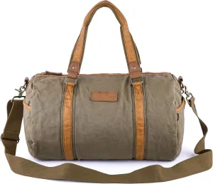 Gootium Duffle Bag - Canvas Travel Duffel Weekender Shoulder Bags Gym Tote, 28L, Army Green