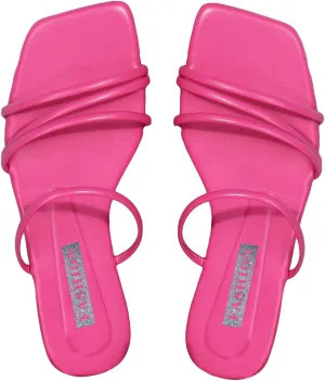 GORGLITTER Women's Cute Strappy Sandals Flat Sandals Toe Ring Summer Slide Sandal Slip on Flip Flops