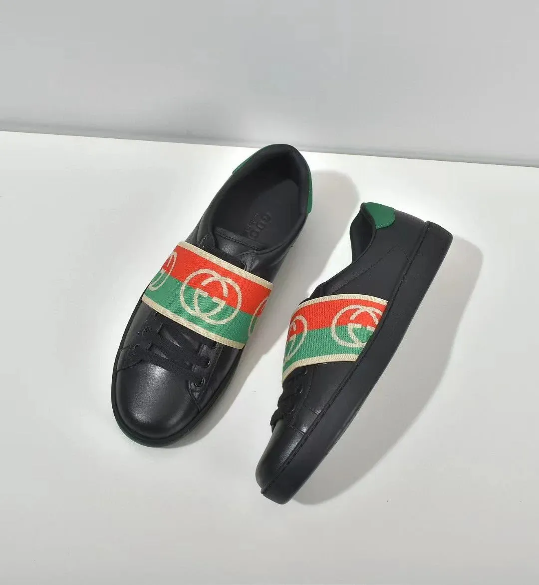 GUCCI ||  Ace Elastic Web Interlocking GG Black Sneaker