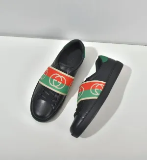 GUCCI ||  Ace Elastic Web Interlocking GG Black Sneaker
