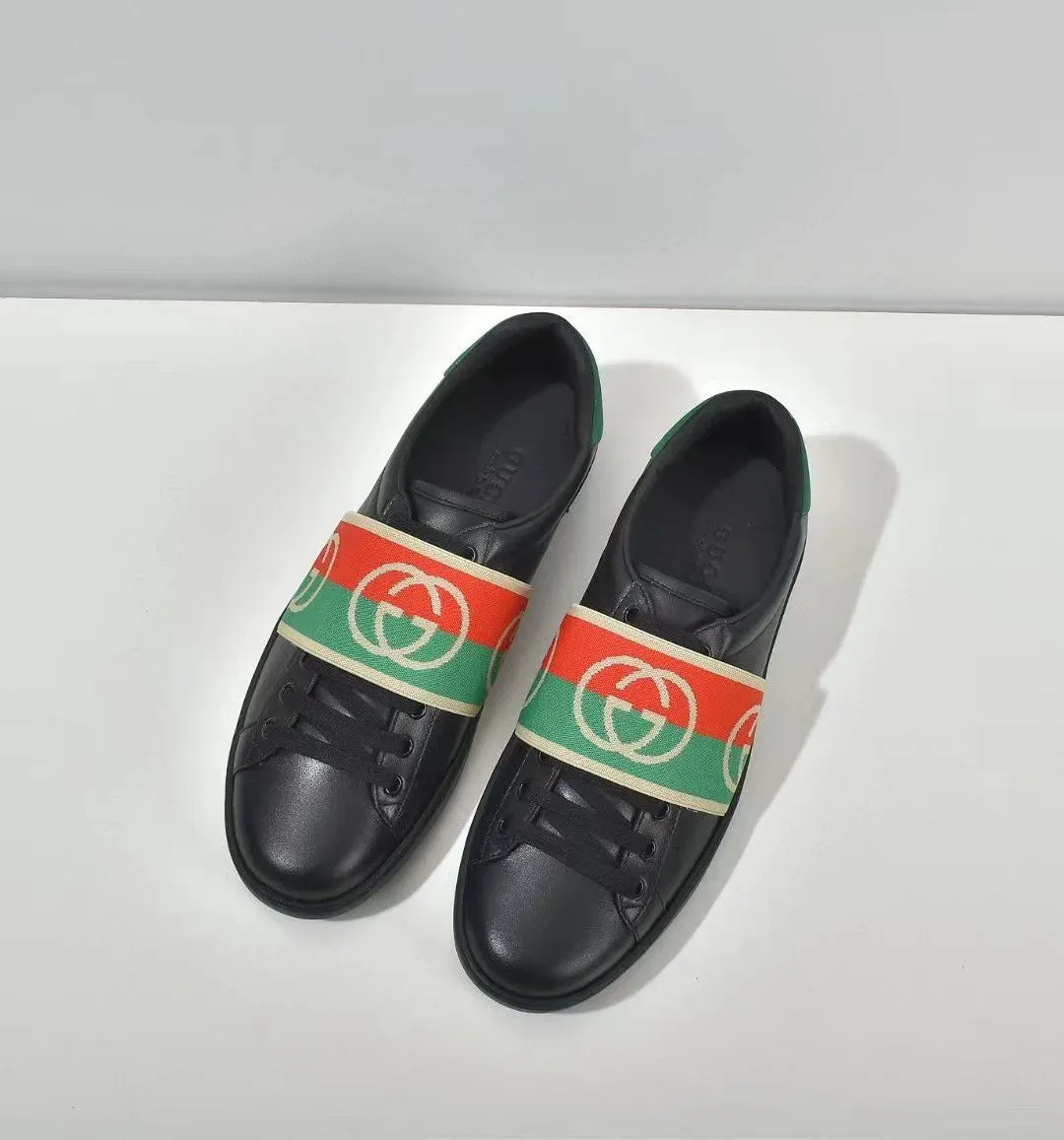 GUCCI ||  Ace Elastic Web Interlocking GG Black Sneaker