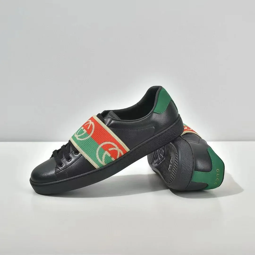 GUCCI ||  Ace Elastic Web Interlocking GG Black Sneaker