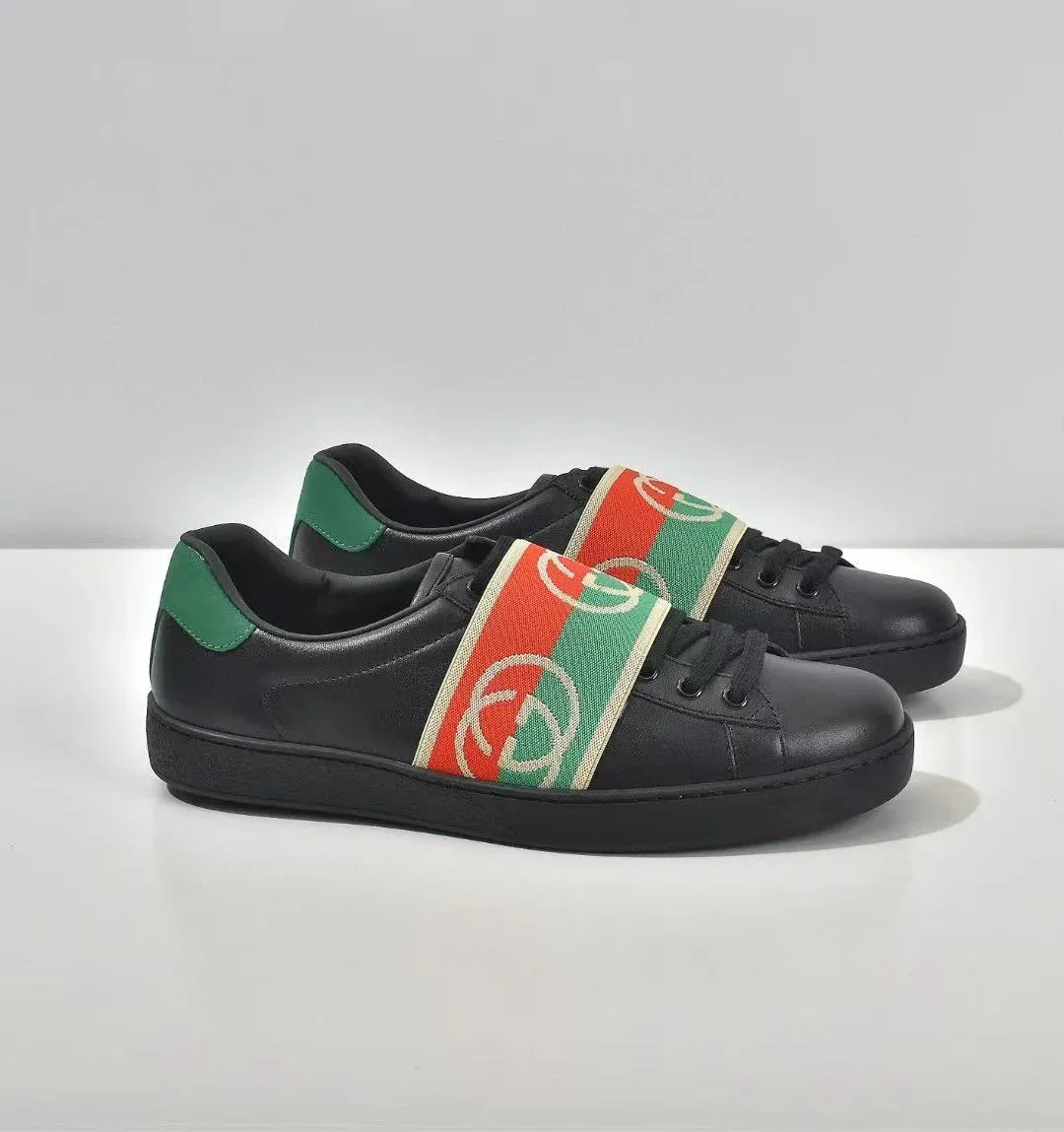 GUCCI ||  Ace Elastic Web Interlocking GG Black Sneaker