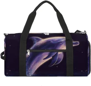 Gym Bag for Men Women Travel Duffle Bag Lightweight Weekender Duffel Bag Glitter Dolphin Carry on Bag