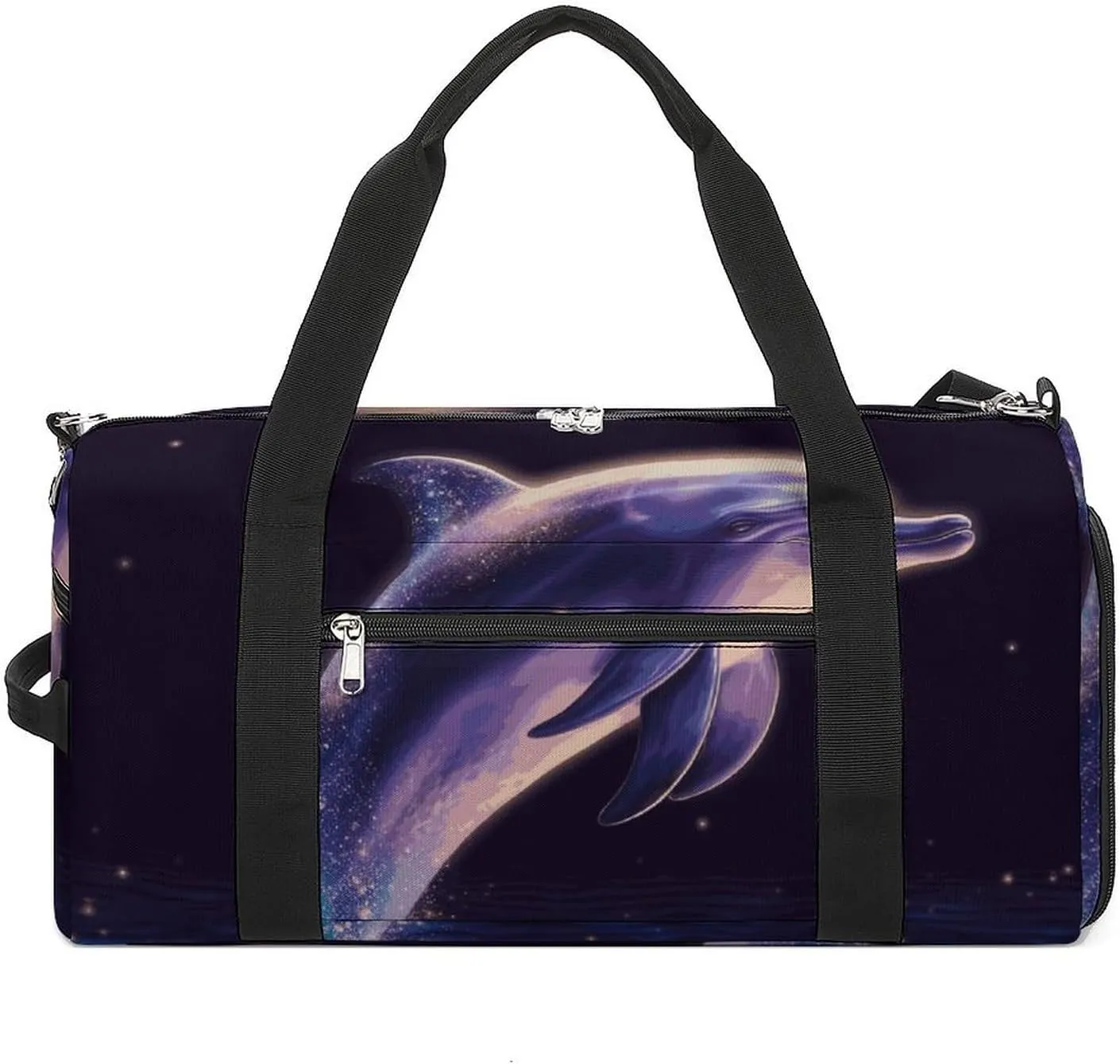 Gym Bag for Men Women Travel Duffle Bag Lightweight Weekender Duffel Bag Glitter Dolphin Carry on Bag
